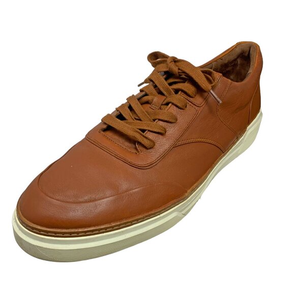Allen Edmonds‎ Burke Brown Leather Lace-Up Sneakers Mens Size 13 E (Wide) - Picture 2 of 11